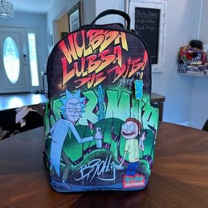 Sprayground x Rick And Morty Graffiti Black Backpack